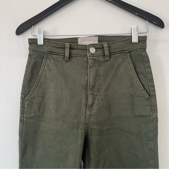 Everlane Olive Green "The Slim Leg Crop" Jeans - Picture 7 of 8